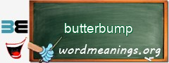 WordMeaning blackboard for butterbump